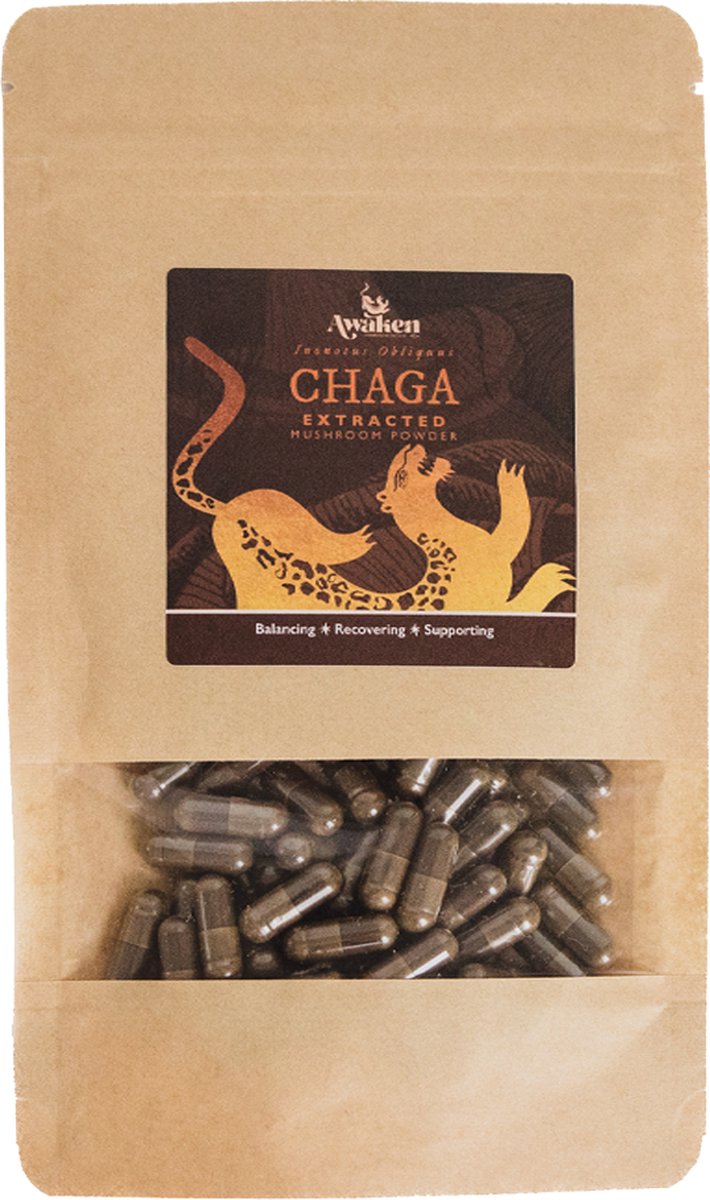 Goedkoopste Awaken – Chaga Paddenstoelen Extract Capsules