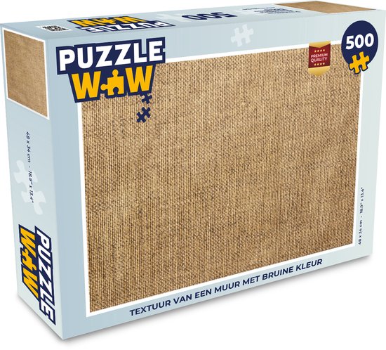Puzzel Muur - Bruin - Stof - Legpuzzel - Puzzel 500 stukjes