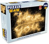Puzzel I Love You getekend met een sterretje - Legpuzzel - Puzzel 1000 stukjes volwassenen