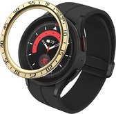 Strap-it Bezel ring tijd - Randbeschermer geschikt voor Samsung Galaxy Watch 5 Pro - retro goud