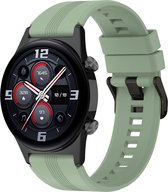 Strap-it Smartwatch bandje 22mm - Siliconen band geschikt voor Honor Watch GS 3 / Magic Watch 2 46mm - Samsung Galaxy Watch 1 46mm / Watch 3 45mm / Gear S3 - Polar Vantage M / Grit X - Xiaomi Watch S1 / S3 / Watch 2 Pro / Mi Watch - lichtgroen