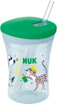Nuk Fles Evolution Action Cup - baby beker met rietje, groen, 230ml, 1 st