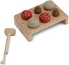 Afbeelding van het spelletje Konges Slöjd Hamer bord paddenstoelen - Hout speelgoed