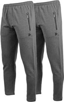 Lot de 2 Donnay - Pantalons de survêtement à jambe droite - pantalons de sport - Homme - Taille S - Anthracite-marne (037)