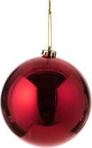 Boule de Noël House of Seasons - rouge - plastique - D15 cm
