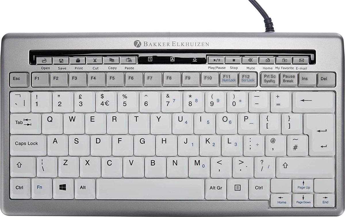 BakkerElkhuizen S-board 840 toetsenbord USB Brits-Engels Grijs
