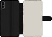 Bookcase Geschikt voor iPhone XS Max telefoonhoesje - Grijs - Licht - Herfst - Met vakjes - Wallet case met magneetsluiting