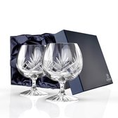 Cognac of Brandy glazen Skye 2 stuks - Geschenkverpakking - Loodkristal - Glencairn Crystal Scotland