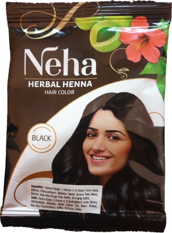 Neha herbal Henna Hair Color Zwart Haarkleur