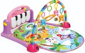 HiBaby speelkleed 3-in-1 Muzikale Activity - Baby speelkleed - Baby Gym - Speelmat - Speelkleed Peuters - Multicolor Roze