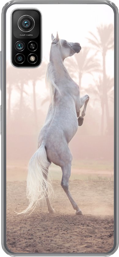 Coque Xiaomi Mi 10T 5G - Cheval - Sable - Palmier - Coque de téléphone en Siliconen