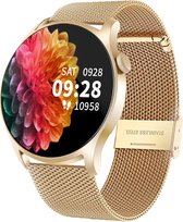 Avalue Smartwatch Dames - Horloge geschikt voor IOS, Android & HarmonyOS toestellen - Met Extra Bandje