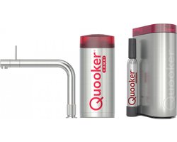 Quooker Front met COMBI boiler en CUBE reservoir 5-in-1 kokend water kraan RVS