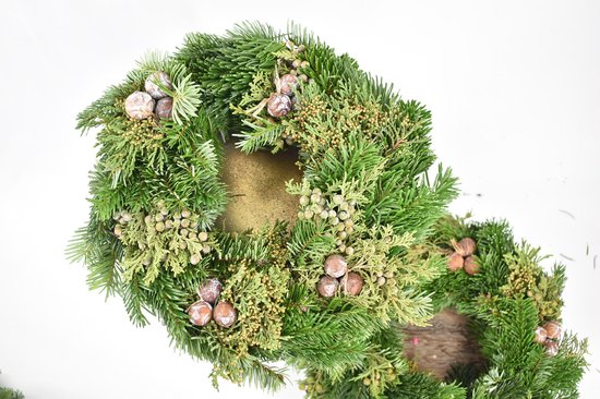 Deurkrans, 35 cm konijnenvorm, paasei decor - boerderij krans