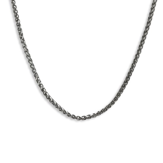 Futuro Jewellery - Wheat - zilveren ketting - roestvrij staal - 3 mm - dames - heren