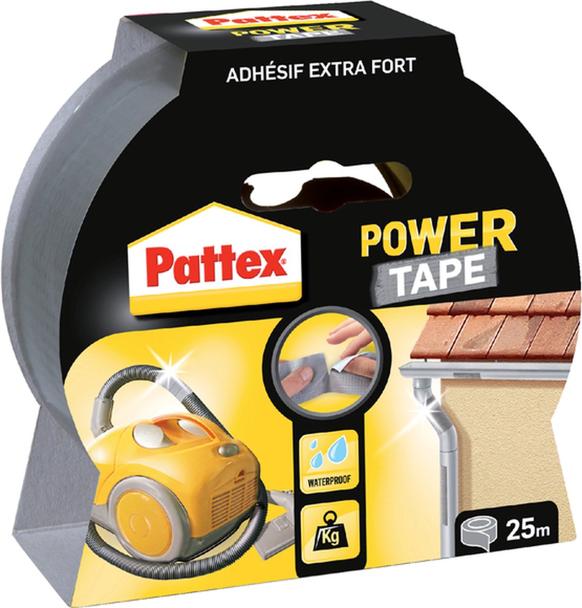 Plakband Pattex Power Tape 50mmx25m grijs | 6 stuks