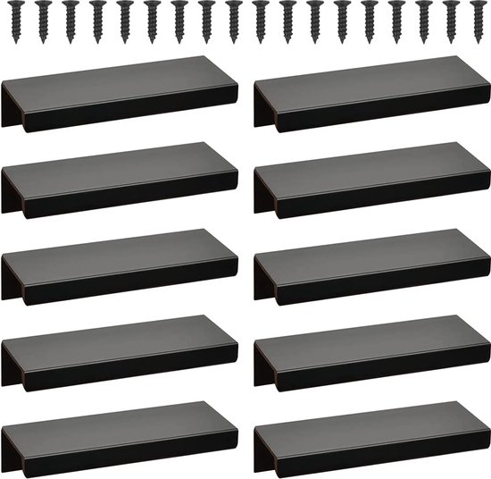 10 stuks meubelgrepen, aluminiumlegering, keukengrepen, 8 cm, verborgen