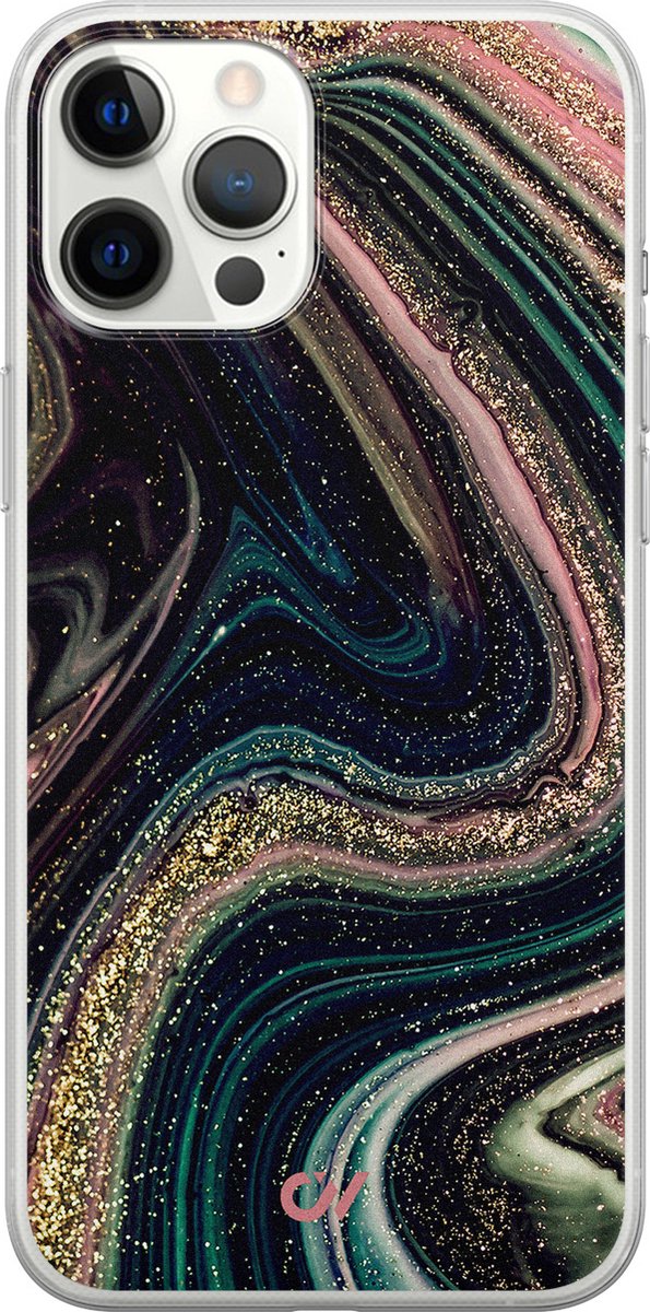 Hoesje geschikt voor Apple iPhone 12 Pro Max - Marble Twilight - - Multi - Apple - Casevibes