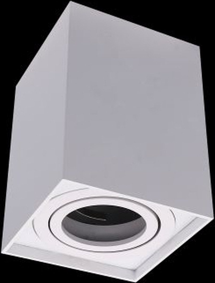 Xtra Warm Led-Opbouwspot-GU10-plafond-80x80x80-wit