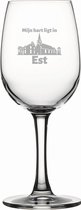 Gegraveerde witte wijnglas 26cl Est