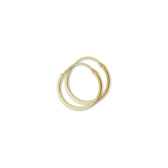 Huiscollectie 4001302 Gouden Oorring vierkant 1.1 mm