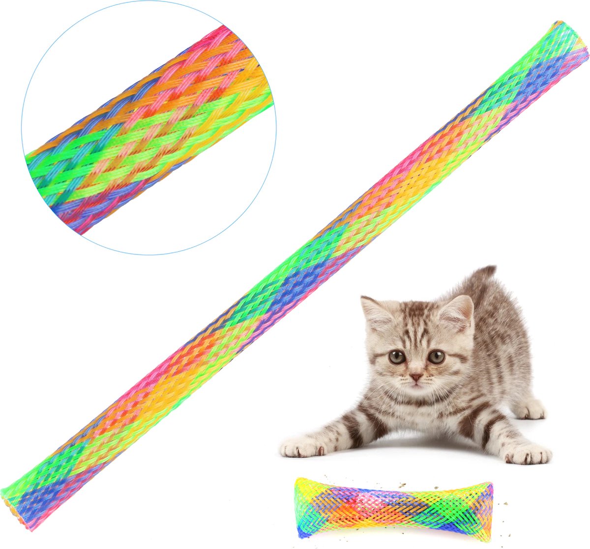 simarro 3 stuks kattenveren toverstaf speelgoed, interactieve kattenteaser toverstaf speelgoed voor binnenkatten en volwassenen, kleurrijke veer kitten kat stok speelgoed voor binnenkatten spelen