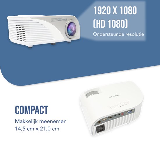 Salora 40BHD1200 - Beamer - Mini beamer - Projector - HDMI - USB - TV tuner - Salora