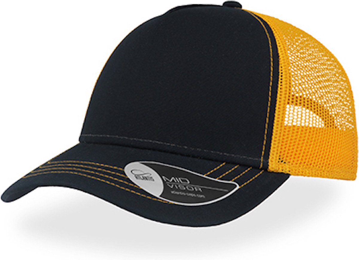 Atlantis 'Rapper Canvas Cap' Donkerblauw/Geel