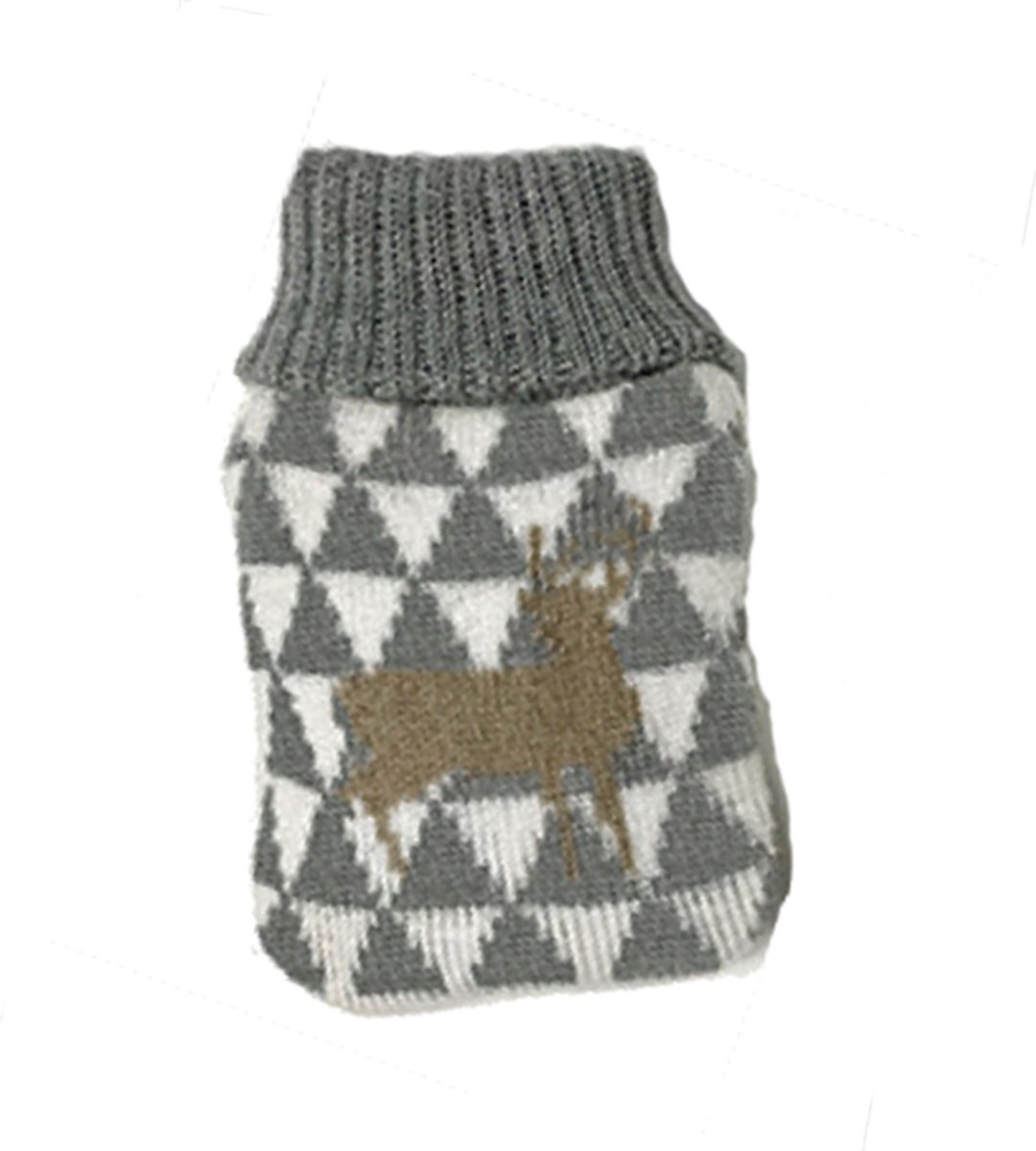 Goedkoopste Handwarmer / Zakwarmer Rendier Ruit - Grijs – 12x7 cm – Veilig en herbruikbaar