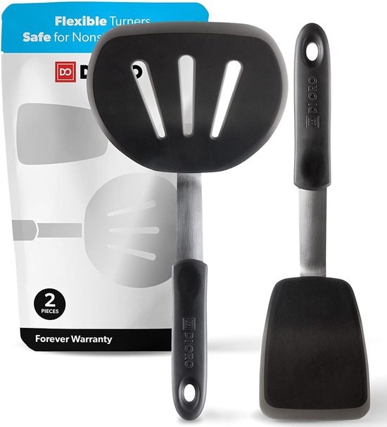 DI ORO® - Seamless Series - Silicone Spatels - 315 ºC Hittebestendig - Naadloos Ontwerp - Pro-Grade Non-Stick Silicone Rubber met Versterkte Roestvrij Staal S-Core Technologie DI ORO® - Seamless Series - Silicone Spatels - 315 ºC Hittebestendig - Naadloos Ontwerp - Pro-Grade Non-Stick Silicone Rubber met Versterkte Roestvrij Staal S-Core Technologie