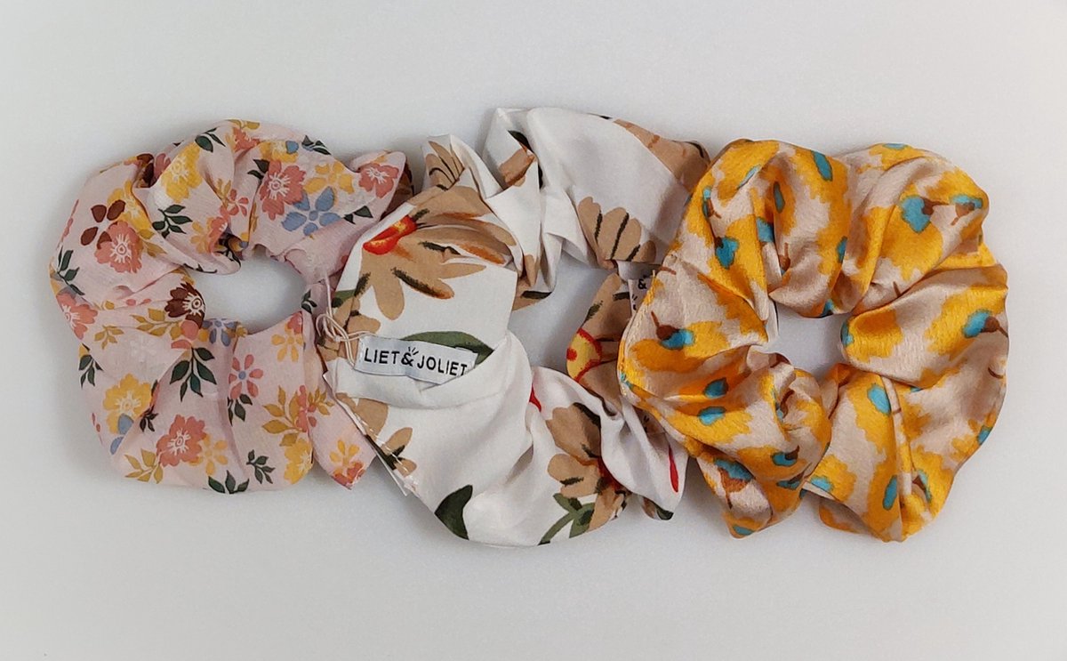 Liet & Joliet scrunchie set floral - bloemen - Nederlands merk