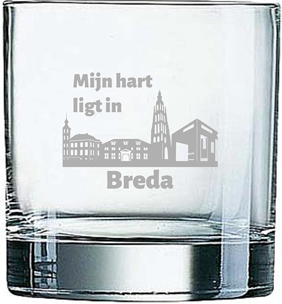 Gegraveerde Whiskeyglas 38cl Breda