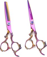 Achilles® Purple Dragon Kappersschaar Set - Complete Kappersset - Hair Scissors - Coupeschaar
