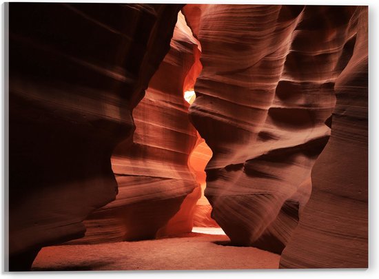 WallClassics - Acrylglas - Upper Antelope Canyon - 40x30 cm Foto op Acrylglas (Met Ophangsysteem)