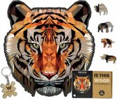 Houten puzzel Tijger | Dangerous Tiger | 31x29cm | 200 stuks