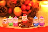 IWAKO kerstman in de kleur BLAUW/ORANJE/ROOD/ROZE/PAARS/GROEN of een SLEIGH in BRUIN GOM Eco-vriendelijke puzzel gum, perfect voor kerstcadeau