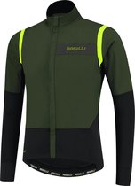 Rogelli Infinite Winterjack - Veste de cyclisme Lightjack - Homme - Vert/ Zwart/Fluor - Taille L