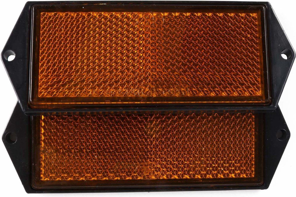 Benson Schroefbevestiging Reflector - 100 x 40 mm - Oranje - 2 stuks