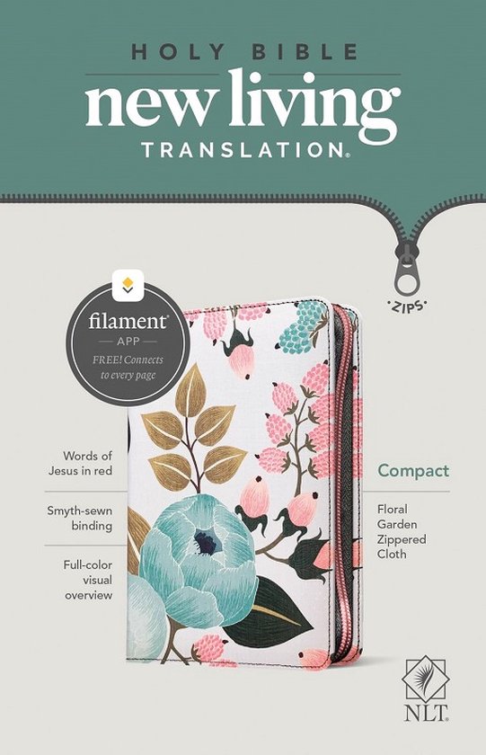 Foto: Nlt compact zipper bible filament enabled edition floral