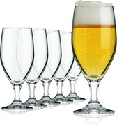 SAHM Vienna Pokal Bierglazen, 0,3 liter, 6 stuks, geschikt voor de vaatwasser, ideale pilsglazen of ambachtelijke bierglazen