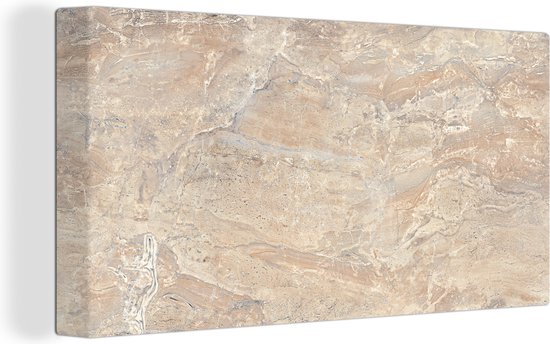 Peintures sur toile Marbre - Citron vert - Sable - Texture - 40x20 cm - Décoration murale