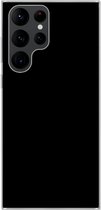 Geschikt voor Samsung Galaxy S22 Ultra hoesje - Zwart - Effen kleur - Siliconen Telefoonhoesje