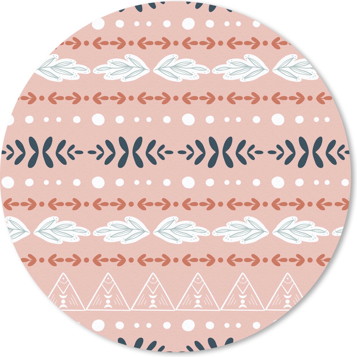 Muismat rond 30x30 cm - Mousepad Design - Meisjes - Boho - Ronde muismatten