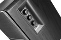 Close-up van de Edifier speaker met bedieningsknoppen en input selectie.