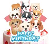 Honden verjaardag taart topper Sweet Dogs - hond - taart - verjaardag - taarttopper