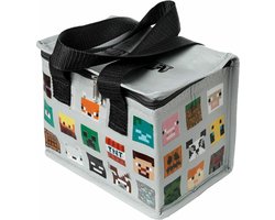 Kleine lunch/sixpack koeltas - Minecraft print - 21 x 15 cm - 4,4 L