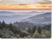 Bol.com Muismat - Mousepad - Bergen - Zon - Bos - Landschap - 23x19 cm - Muismatten aanbieding