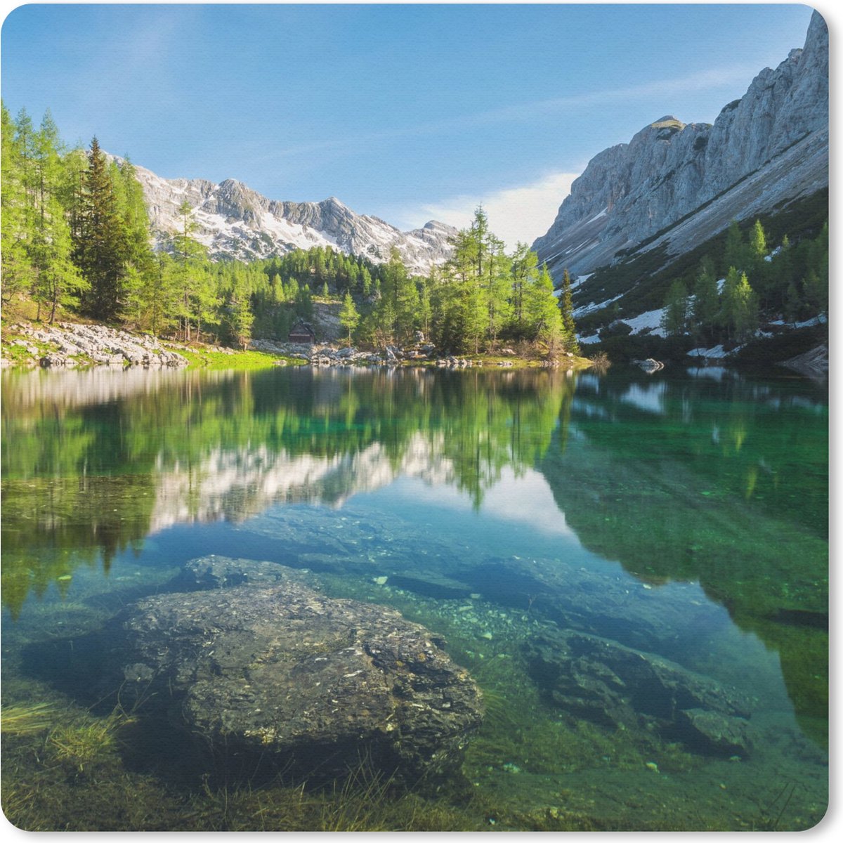 Muismat 30x30 cm - Mousepad Water - Bergen - Rotsen - Muismatten