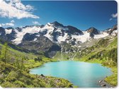 Bol.com Muismat - Mousepad - Sneeuw - Berg - Water - 23x19 cm - Muismatten aanbieding