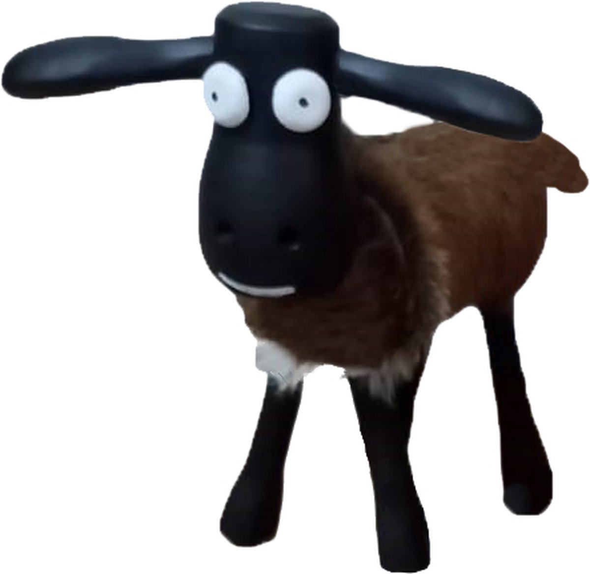 Schaap Shawn klein - 32x14x32 - bruin/zwart - Teak/geitenhuid
